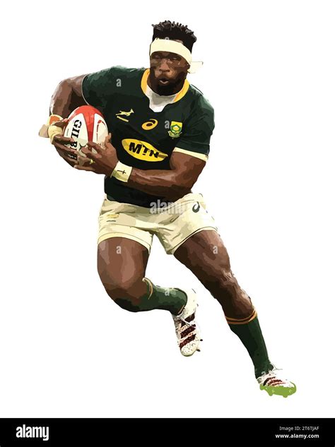 Siya Kolisi South African Professional Rugby Union Player Vector