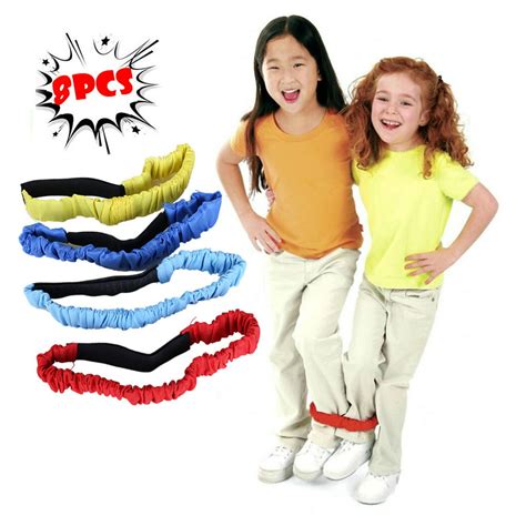 3 Legged Race Belt Elastic Tie Rope With 4 Colors Suitable For Relay Race Game