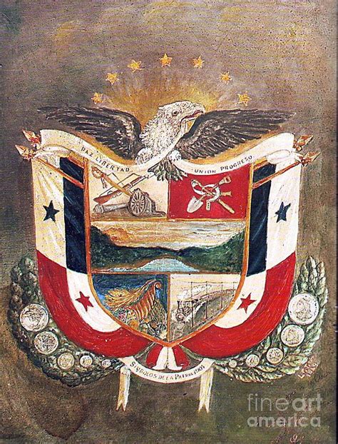 Panama Primitive Coat Of Arms Photograph By Vladimir Berrio Lemm Pixels