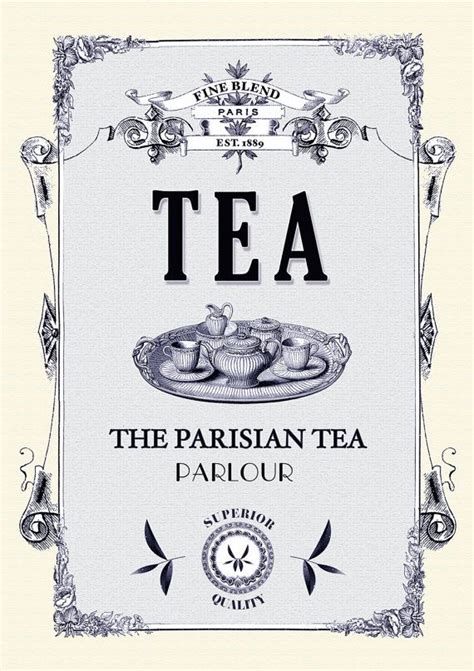 Your Place To Buy And Sell All Things Handmade Tea Labels Paris Tea