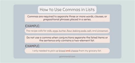 Commas In A List How To Use Them Correctly