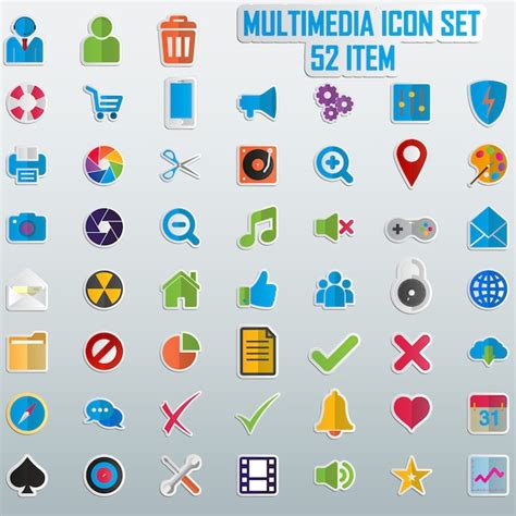 Premium Vector Set Of Colored Icons