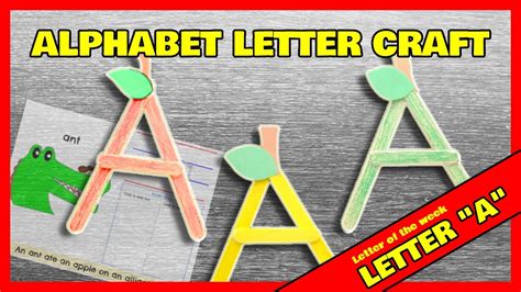 Alphabet Craft Letter A Make A Popsicle Stick Apple Language