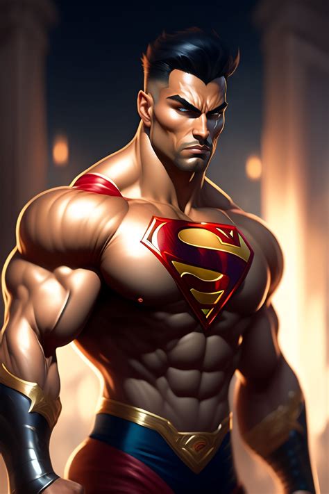 Lexica Muscular Superman Angry Sharp Details Sharp Focus Elegant Highly Detailed