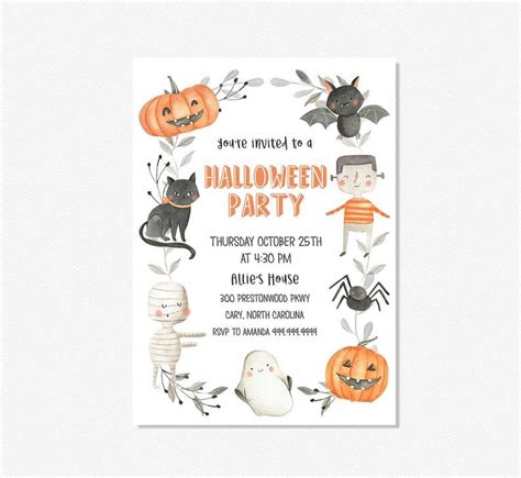 Enfants halloween party invitation // invitation à la fête | Etsy