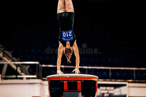 Women Gymnast Exercise Uneven Bars Editorial Photo Image Of Medal