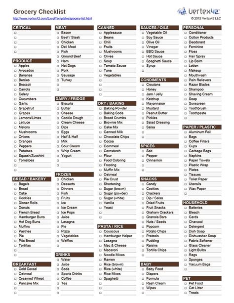 Therefore, all these foods can be great for healthy weight loss and changing your health if you use them to make a. Printable Grocery List Template | Grocery list template ...