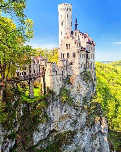 Lichtenstein Castle Germany Дворцы Красивые места Замечательные места