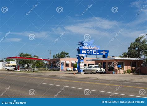 The Historic Blue Swallow Motel Along The Us Route 66 In The City Of