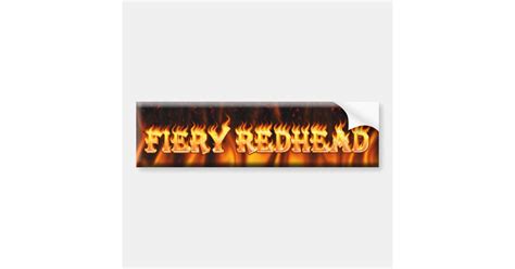 Fiery Redhead Bumper Sticker Zazzle