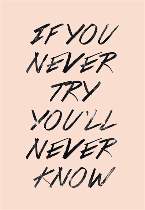 Inspirational And Motivational Quotes If You Never Try You Ll Never
