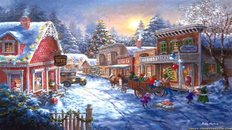 68 Christmas Village Background On Wallpapersafari