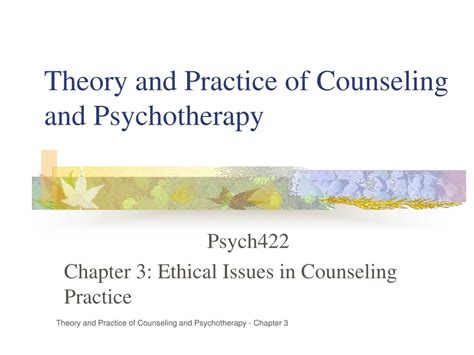 Ppt Theory And Practice Of Counseling And Psychotherapy Powerpoint