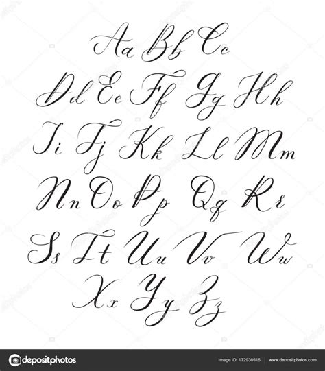 Modern Calligraphy Alphabets A To Z How To Write Copperplate Calligraphy Alphabet With A