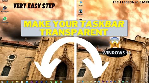 Transparent Taskbar In Windows 10 Very Easy Step How To Make