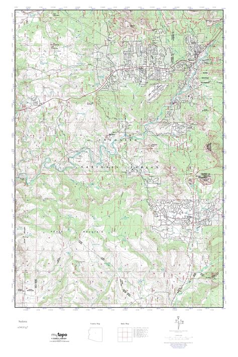 Mytopo Sedona Arizona Usgs Quad Topo Map