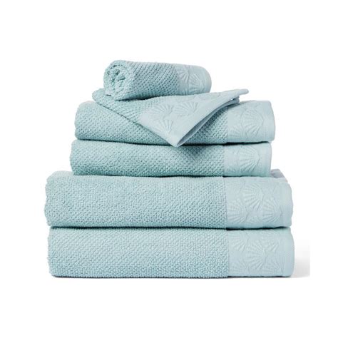 Hang one in a sunny kitchen window. Espalma Coastal Shell 6-Piece 100% Cotton Bath Towel Set ...