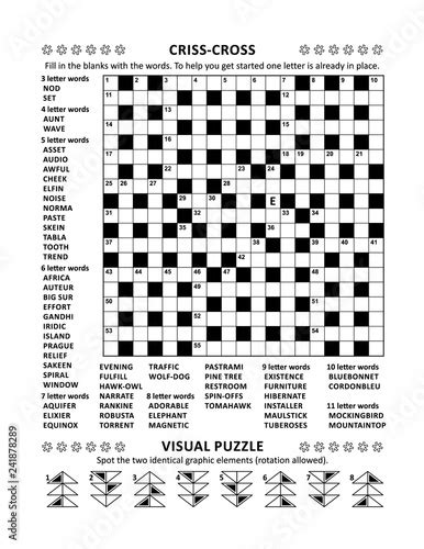 Puzzle Page With Two Puzzles X Criss Cross Kriss Kross Fill In The Blanks Crossword