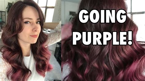 How I Dyed My Hair Purple Ion Color Brilliance Review Youtube