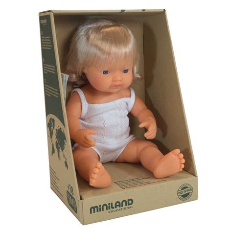 Miniland Doll Caucasian Girl 38cm Knock On Wood Toys