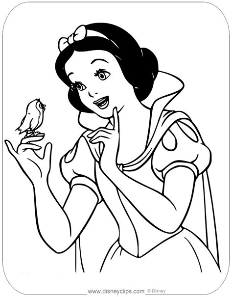 107 Snow White and the Seven Dwarfs Coloring Pages | Disneyclips.com