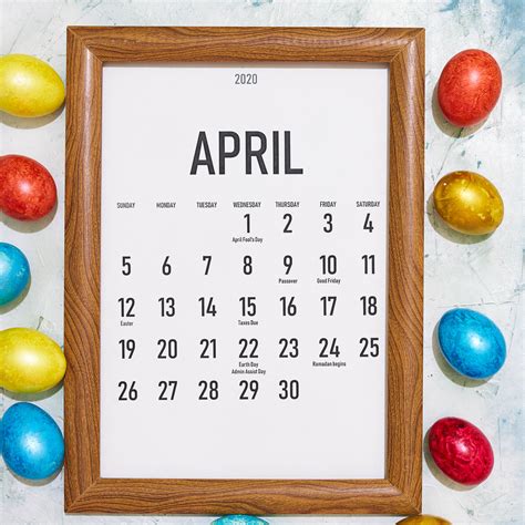 Colorful Easter Eggs And April Monthly Calendar 🇩🇪profes Flickr