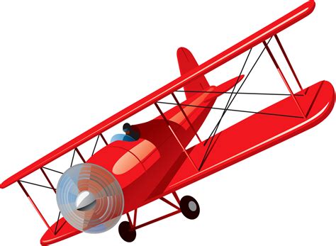 Airplane Clip Art Vector Graphics Illustration Biplane Moteur Davion