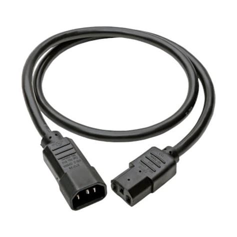 Heavy Duty C14 To C13 Computer Power Cord 3 Ft Black Eaton