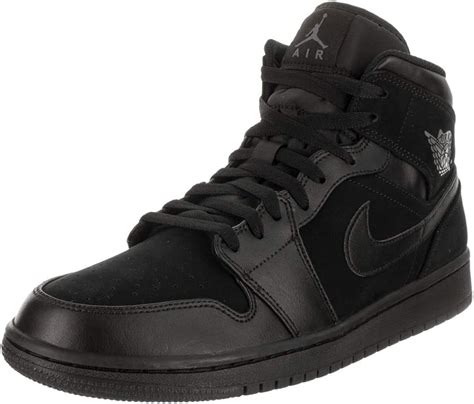 Nike Air Jordan 1 Mid Lea All Black 554724 050 Eu Shoe