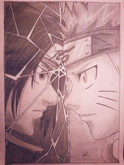 Naruto Vs Sasuke Believe It By Me Drawing Pencils
