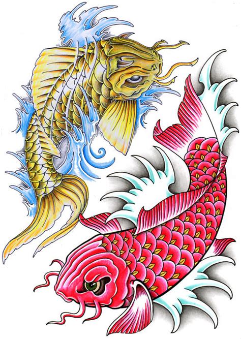 Watercolor Koi Fish Tattoo