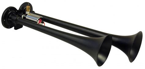 Kleinn 102 1 Dual Black Truck Air Horns Long Trumpets For Deeper