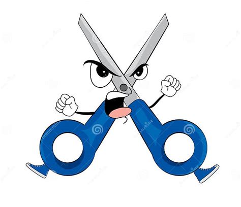 Angry Scissors Cartoon Stock Illustration Illustration Of Scissors