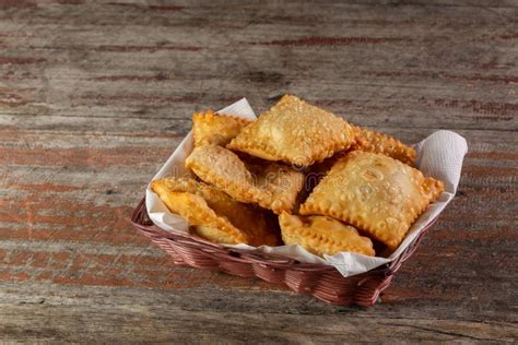 Traditional Pastry Called Pastel In Brazil Brazilian Snack Stock Photo