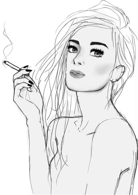 Unfinished Smoking Girl By Kartasmita On Deviantart