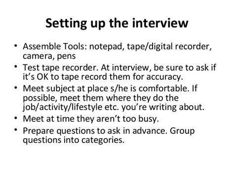 Journalism Tips For Interviewing