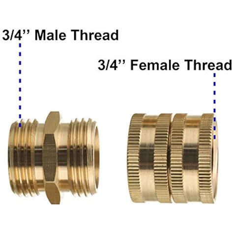 Garden Hose Adapter Male To Male Female Female 34 Inch Brass