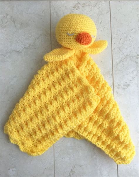 Crochet Ducky Lovey Pattern Amigurumi Baby Blanket Duck Duckling