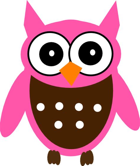 Cute Pink Owl Clip Art At Vector Clip Art Online Royalty