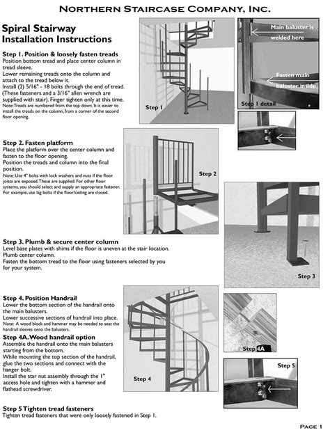 Installation Instructions For Metal Spiral Stair Kit Installation