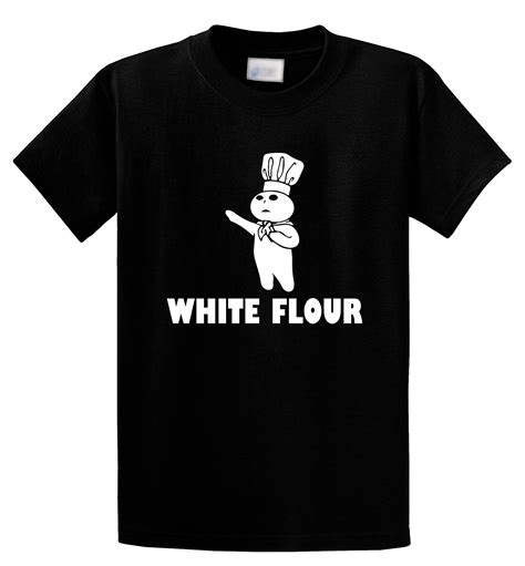 Gildan Fashion T Shirt Shirt Mens White Flour White Power Spoof Funny
