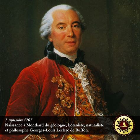 Éphéméride 7 Septembre 1707 Naissance à Montbard Du Géologue Botaniste Naturaliste Et