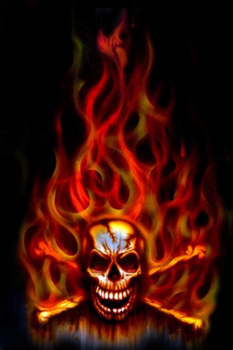Red Flaming Skull Wallpaper 62 Images