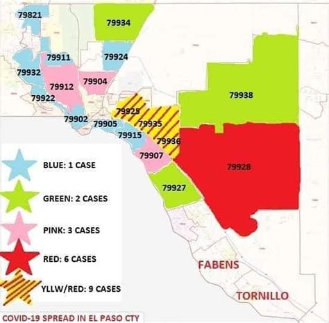 El Paso Texas Zip Code Map Map Vector