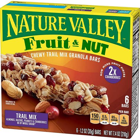 Nature Valley Chewy Granola Bar Trail Mix Fruit And Nut 6 Count Of