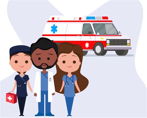 Ambulance With Characters 670933 Vector Art At Vecteezy