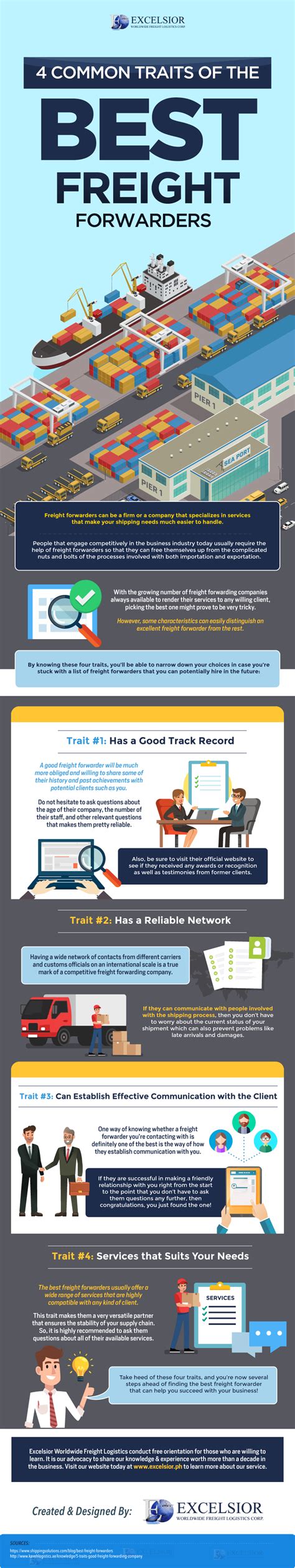 4 Common Traits Of The Best Freight Forwarders Infographic