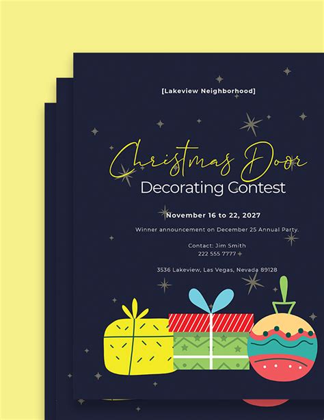 Christmas Cubicle Decorating Contest Flyer