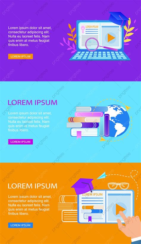 Set Of Educational Banners Template Download On Pngtree