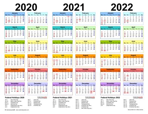2021 Calendar United States Calendar 2021